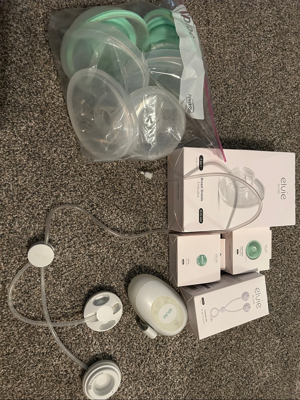 Elvie Double Electric Breast Pump Kit - Mint Green